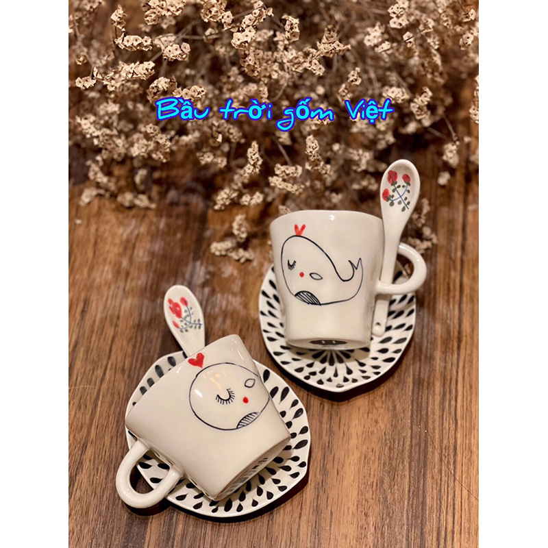 Set đĩa, cốc thìa CN004