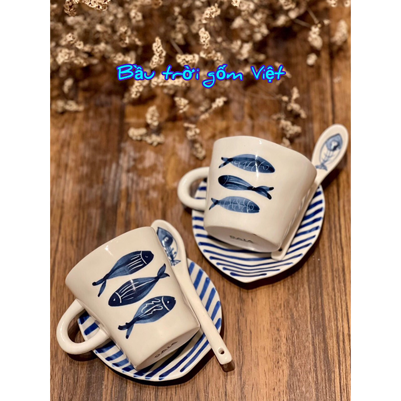 Set đĩa, cốc thìa CN010