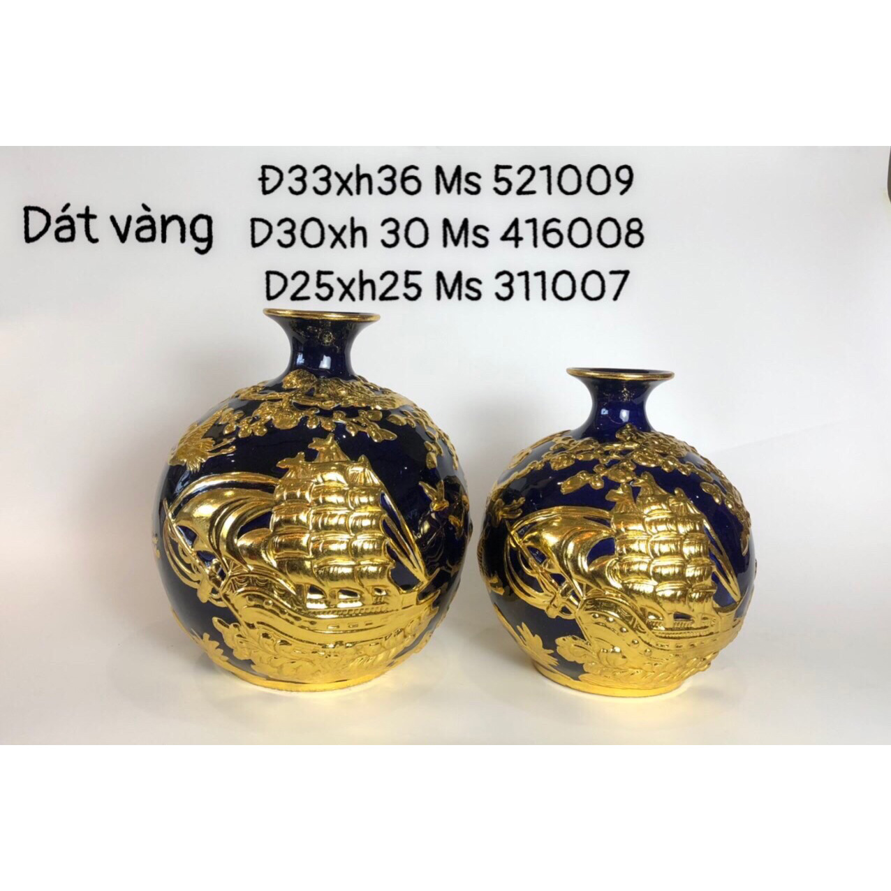 Bình gốm dát vàng DV-002