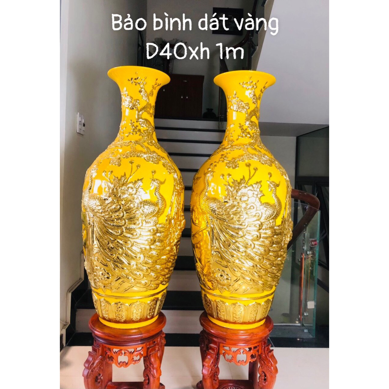 Bình gốm dát vàng DV-004