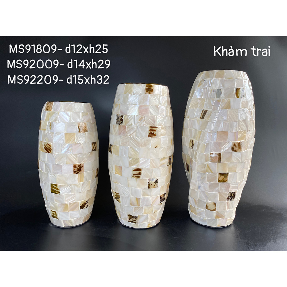 Bình gốm khảm trai KT-003