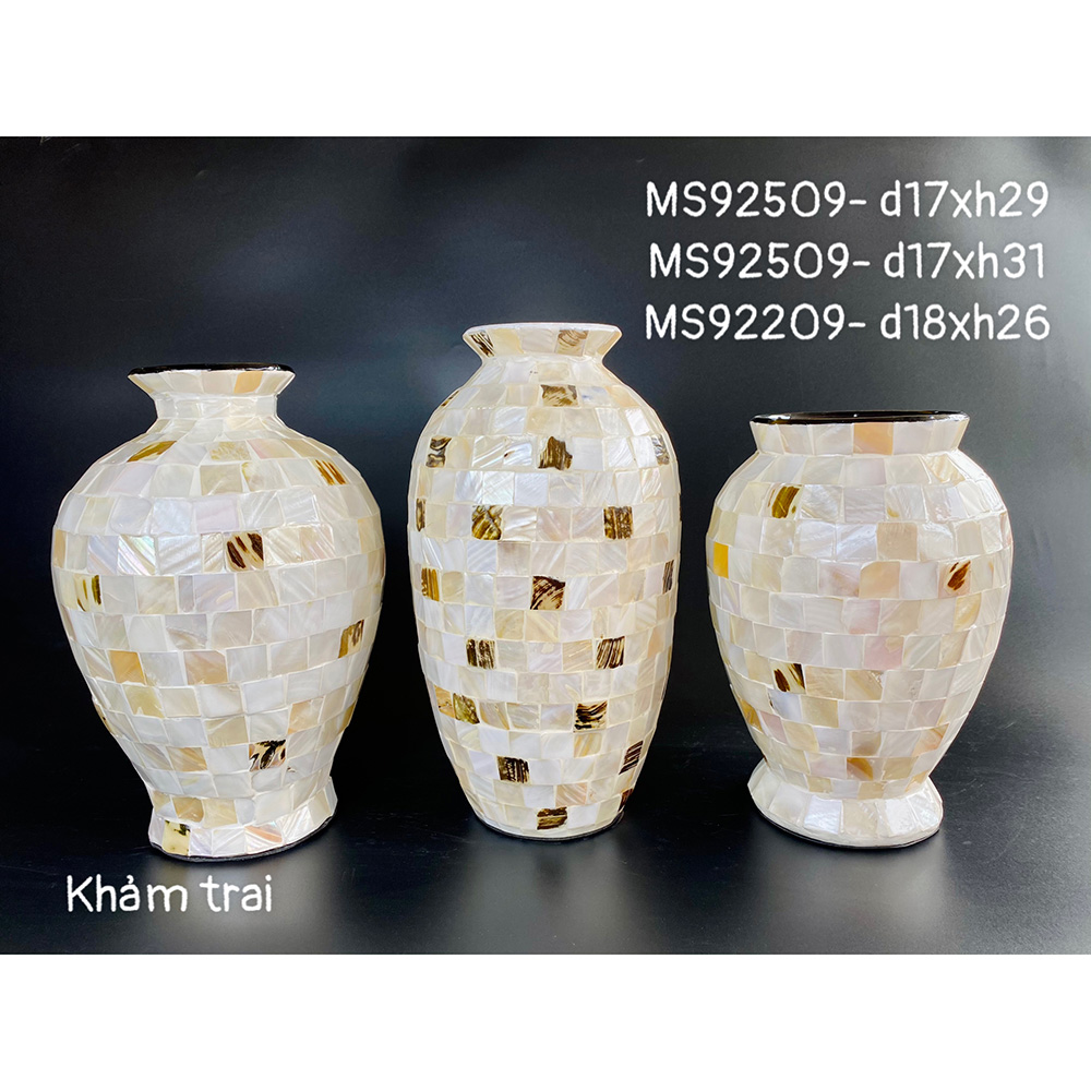 Bình gốm khảm trai KT-005